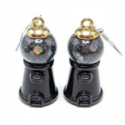 Gothic Gumball Machine Glitter Earrings