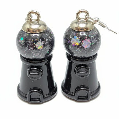 Gothic Gumball Machine Glitter Earrings
