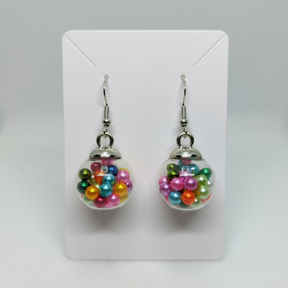 Confetti Pearl Party Globe Earrings