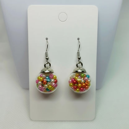 Galaxy Pearl-Filled Globe Earrings