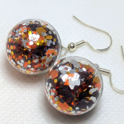 Autumn Breeze Glitter Globe Earrings
