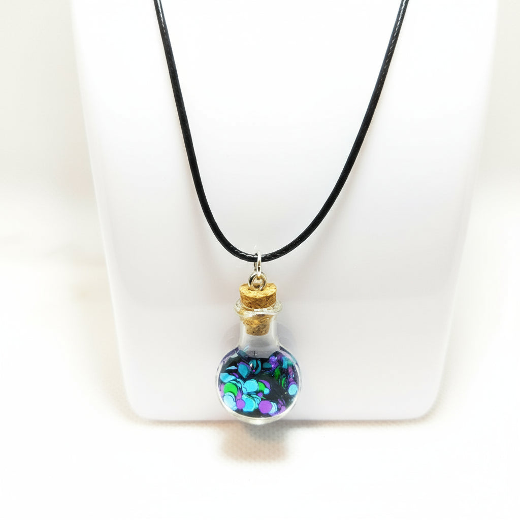 "Nightswimming" Glitter Vial Necklace