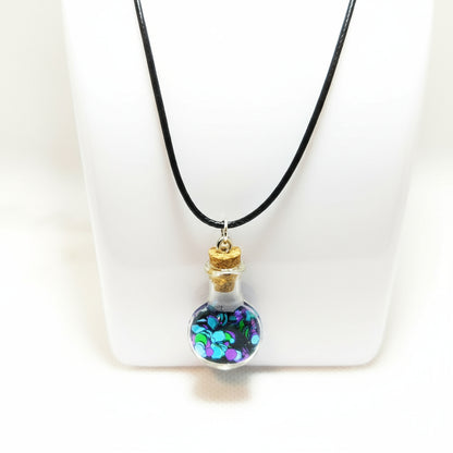 "Nightswimming" Glitter Vial Necklace