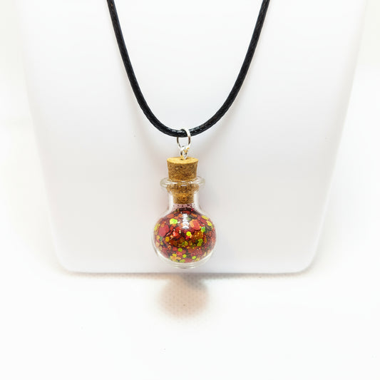Chiefs Pick Your Poison Glitter Vial Necklace in "Arrowhead"