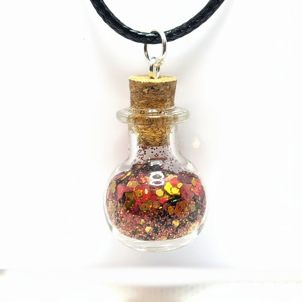 Chiefs Pick Your Poison Glitter Vial Necklace in "Arrowhead"