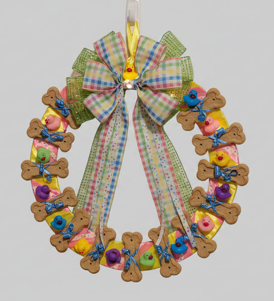 18" Rubber Ducky Dog Cookie Wreath